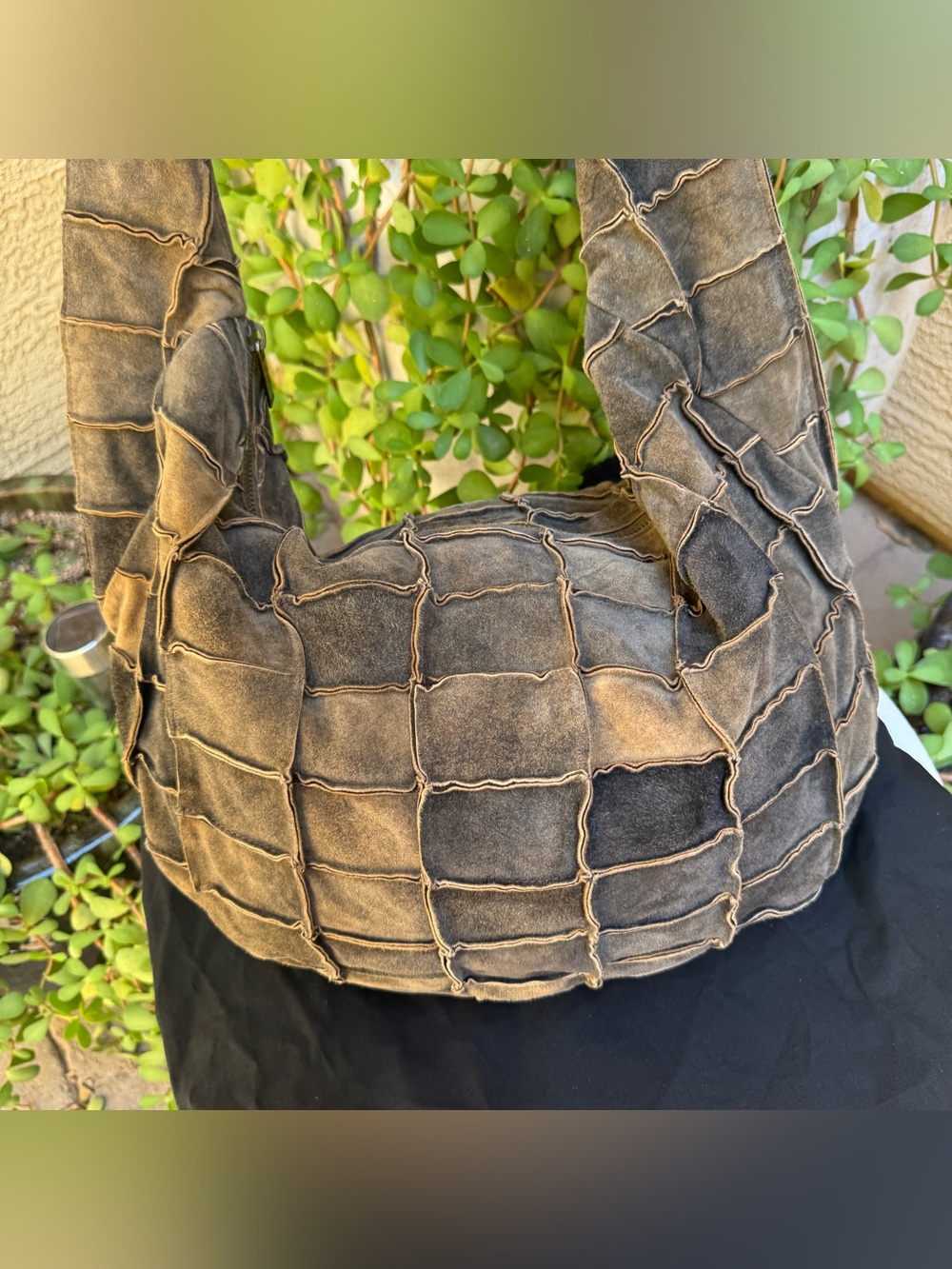 CHANEL Brown Patchwork Suede Shoulder Bag - Picture 4 of 14